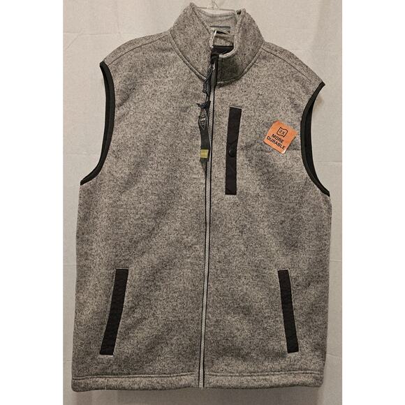 St. Johns Bay Men's Medium Terra-Tek Vest Windproof Water Resistant Grey NWT - Picture 1 of 9